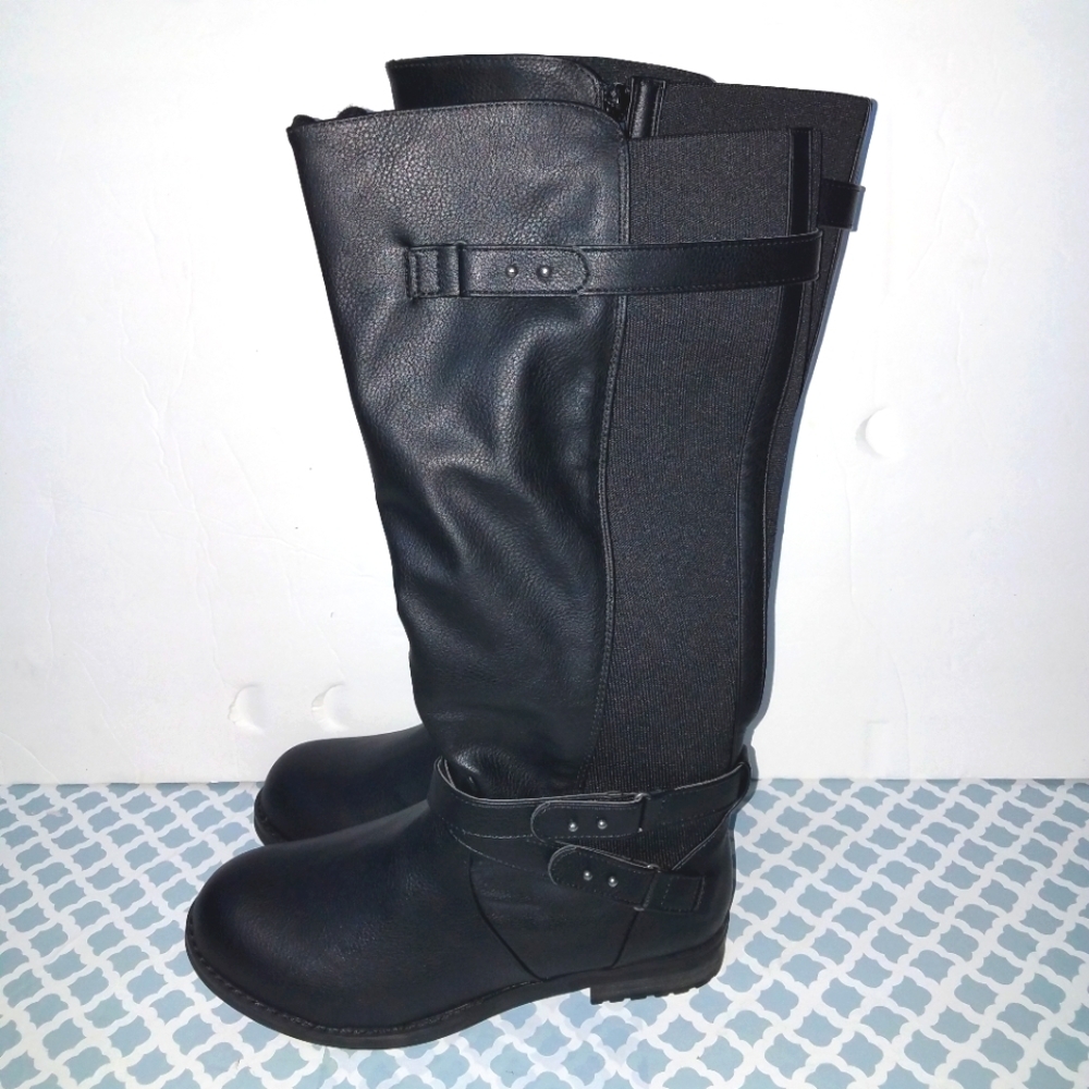 Lane Bryant 9W Wide Calf Ascena Black Boots New - Picture 2 of 15